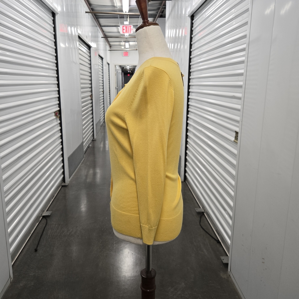 Halogen Mustard Yellow Lightweight Button-Front C… - image 2